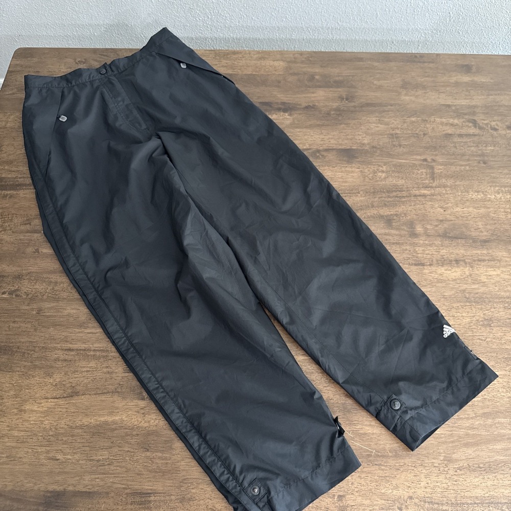 Adidas Mens Black Climashell Storm‎ Pants Active Full Side Zip Zipper Medium